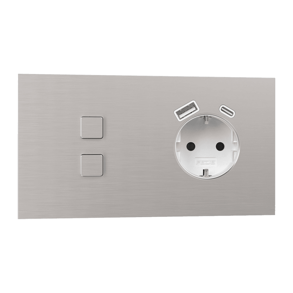 Light & Button · Nickel · Panel combinado