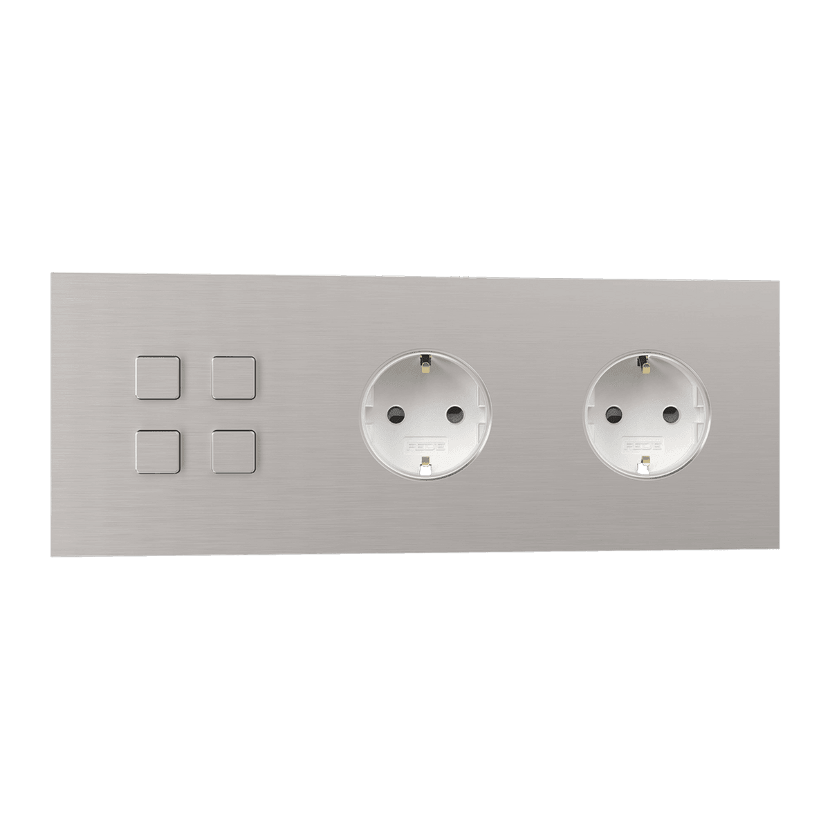 Light & Button · Nickel · Panel combinado