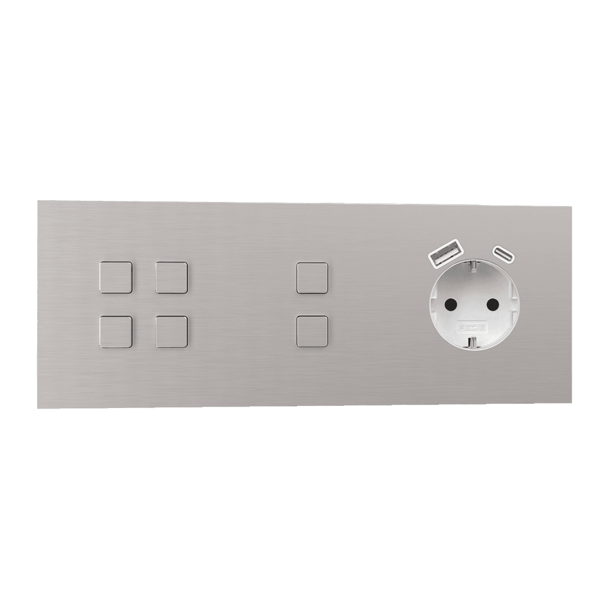 Light & Button · Nickel · Panel combinado